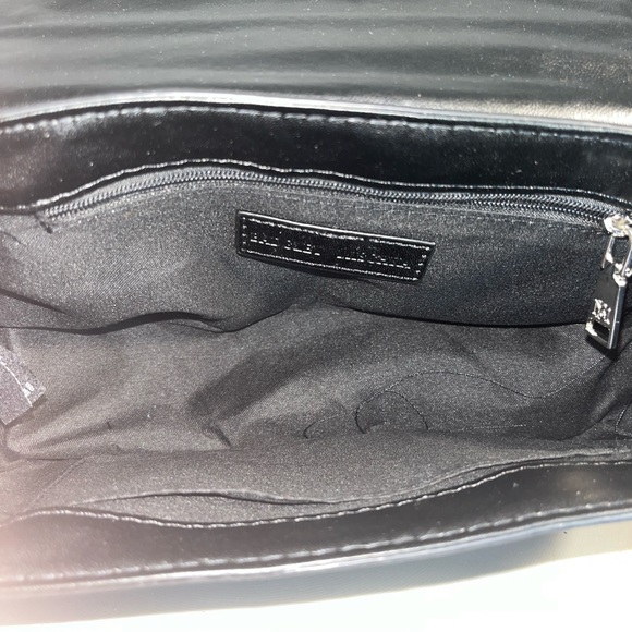 New Badgley Mischka Denim Studded Quilted Crossbody - Picture 4 of 6